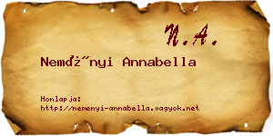 Neményi Annabella névjegykártya